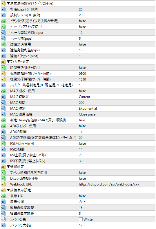Sign_Scan_EAのパラメータ設定画像2