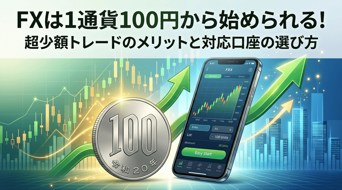 FXは1通貨100円から始められる！超少額トレードのメリットと対応口座の選び方