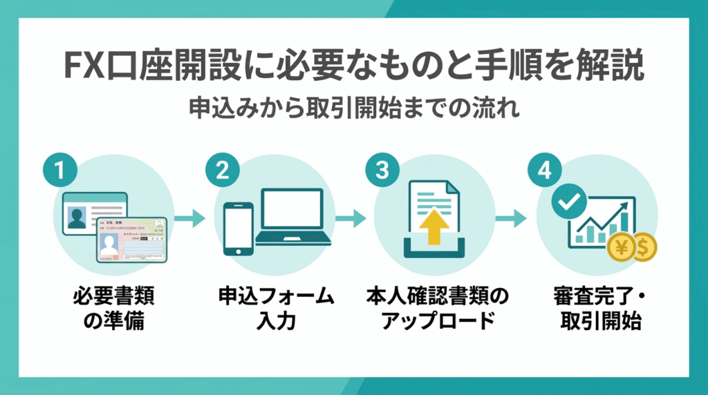FX口座開設に必要なものと手順を解説｜申込みから取引開始までの流れ