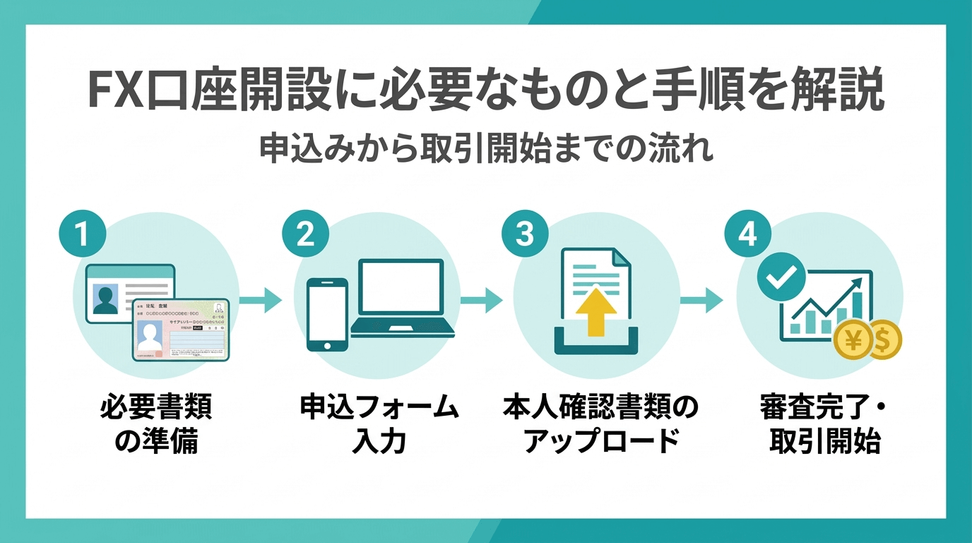 FX口座開設に必要なものと手順を解説｜申込みから取引開始までの流れ