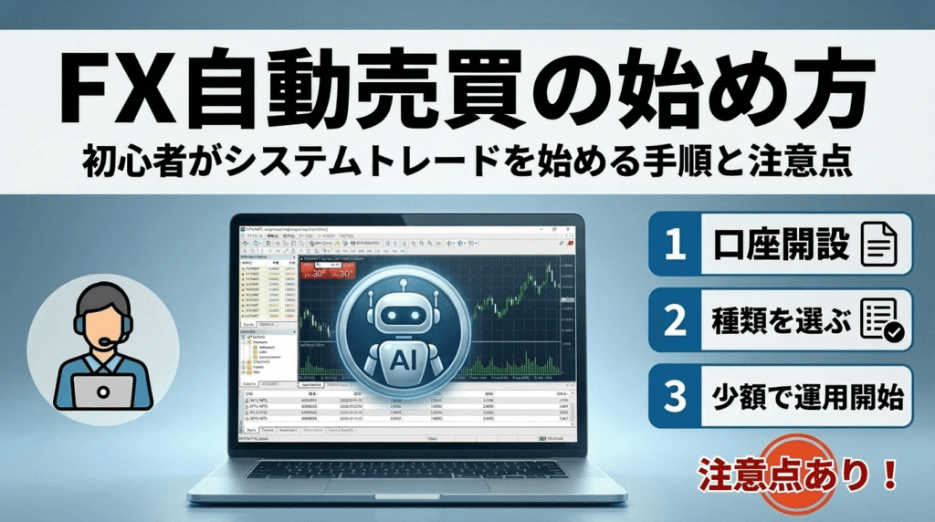FX自動売買の始め方｜初心者がシステムトレードを始める手順と注意点