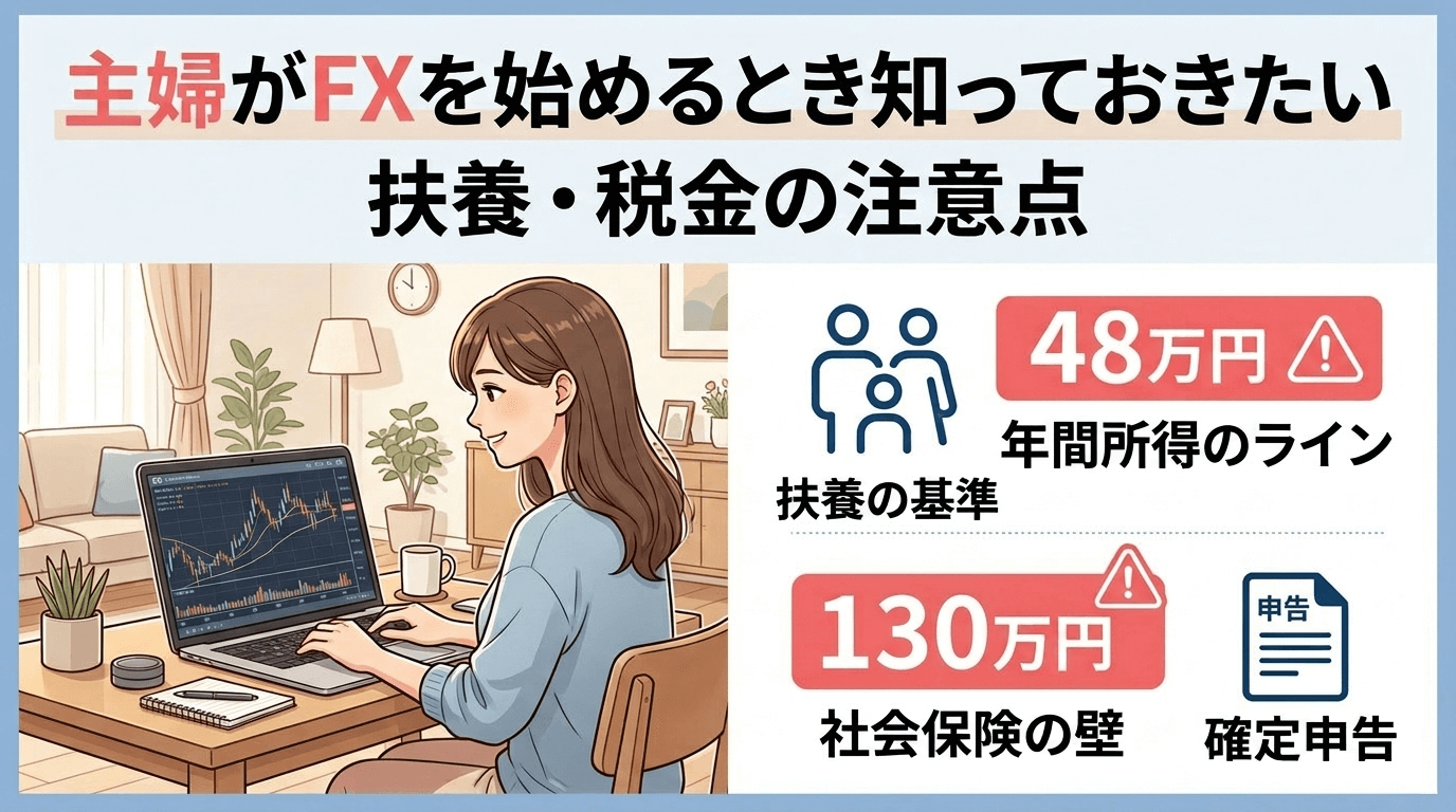 主婦がFXを始めるとき知っておきたい扶養・税金の注意点