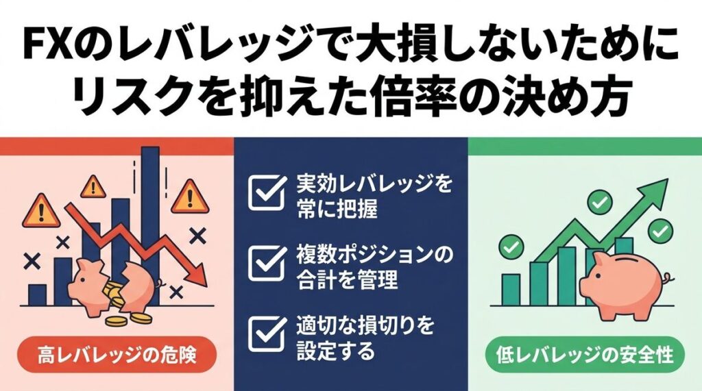 FXのレバレッジで大損しないために｜リスクを抑えた倍率の決め方