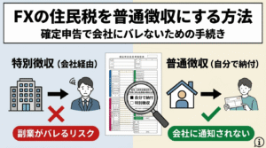 FXの住民税を普通徴収にする方法｜確定申告で会社にバレないための手続き