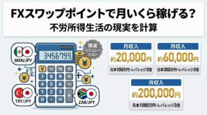 FXスワップポイントで月いくら稼げる？不労所得生活の現実を計算