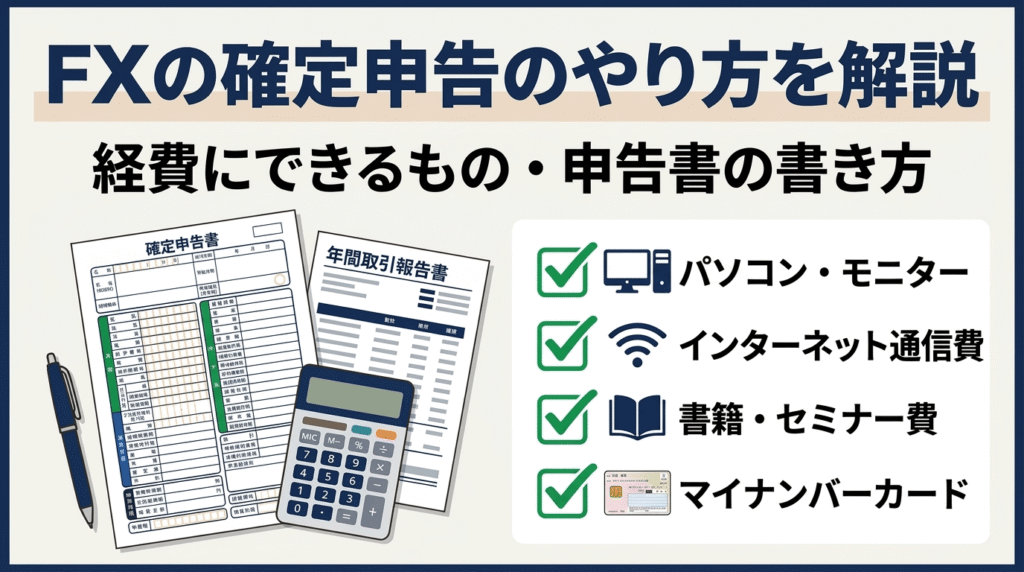 FXの確定申告のやり方を解説｜経費にできるもの・申告書の書き方