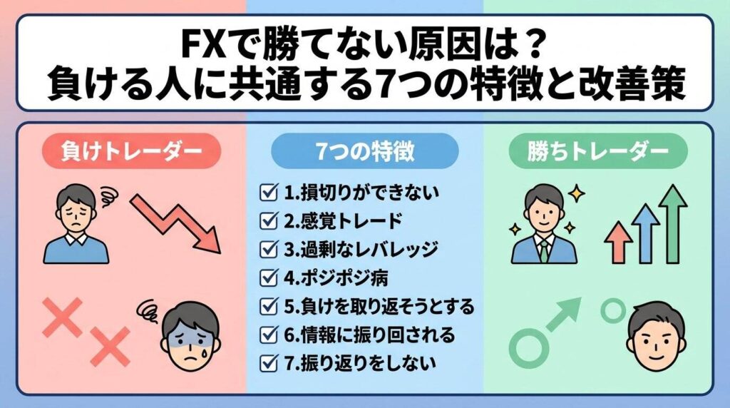 FXで勝てない原因は？負ける人に共通する7つの特徴と改善策